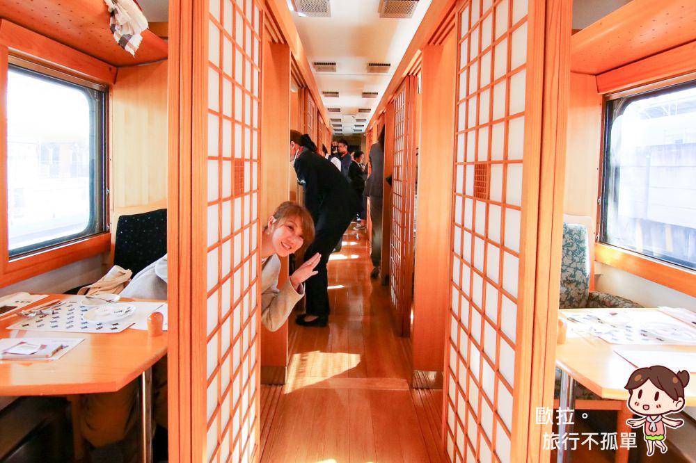 日本長野｜搭乘真田幸村風的ろくもん六文錢觀光列車，感受在地人情味與美食吧！ (六文觀光列車、ROKUMON、信濃鐵道、しなの鉄道、輕井澤、電車)