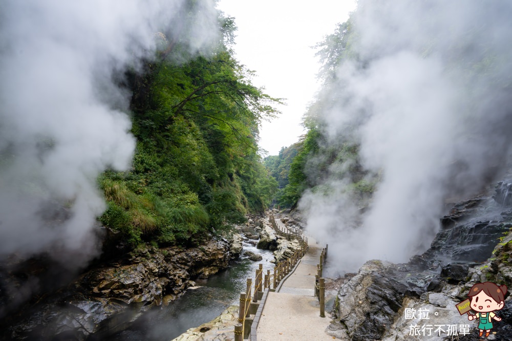 日本秋田景點｜小安峽大噴湯，走進迷霧幻境般的V型峽谷 (小安峡大噴湯) @歐拉。旅行不孤單