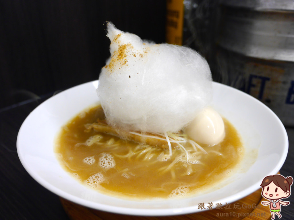 日本大阪美食｜好吃好玩又好看的bird棉花糖拉麵，請把握黃金30秒！熬煮八小時的雞湯頭 (バード綿菓子ラーメン) @歐拉。旅行不孤單